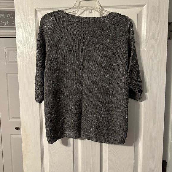 New York and Company Metallic Crocheted Sweater - Picture 8 of 14